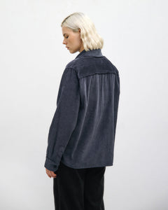 Cord Casual Shirt Stone Blue
