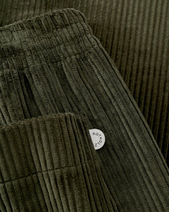 Corduroy Wide Pants Dark Green