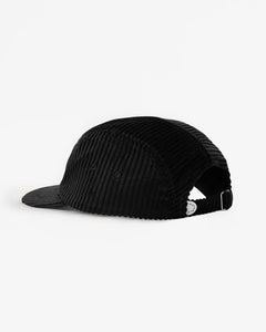 Cord 5-Panel Cap Organic Cotton Soft Black