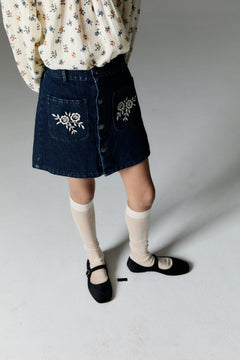 Kids' Danubio Denim Skirt Blue