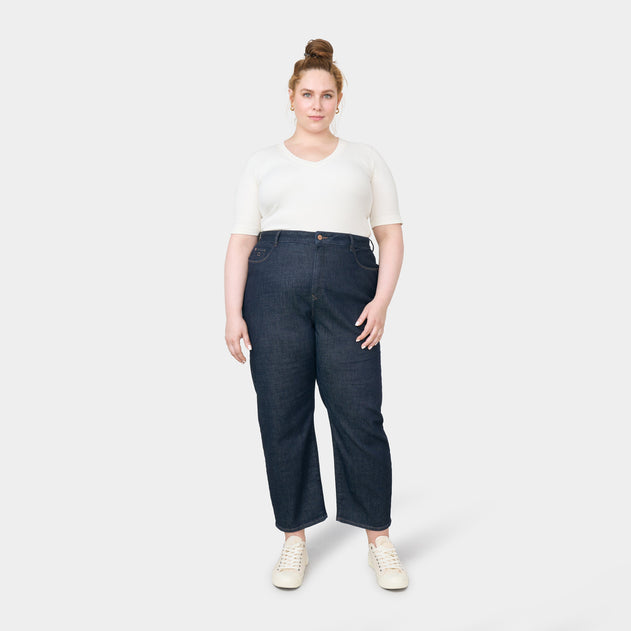 Stardust O-Shape Plus Size Jeans Dark Indigo