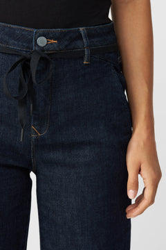 Dew Flared Soft Denim Jeans French Pocket Raw
