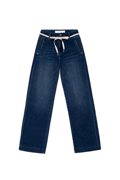 Dew Cropped Jeans Dark Denim