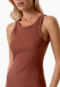 Derren Dress Coffee Brown