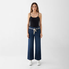 Dew Cropped Jeans Dark Denim