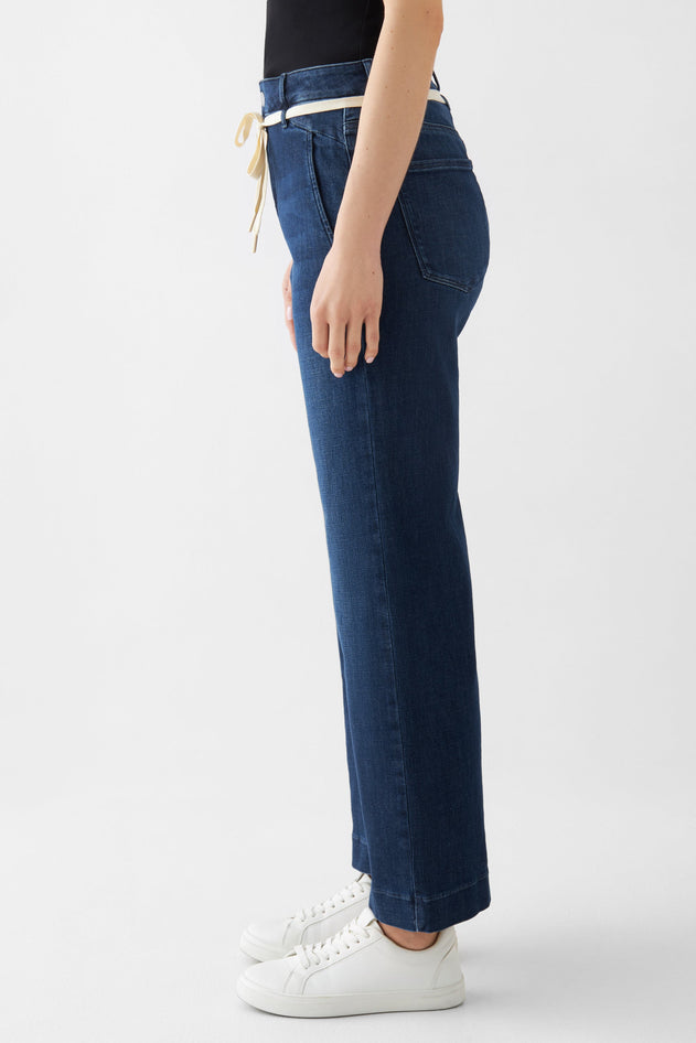 Dew Cropped Jeans Dark Denim