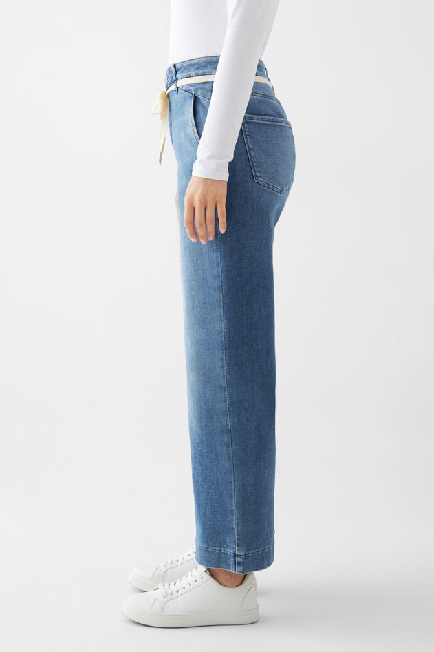 Dew Cropped Jeans Medium Denim