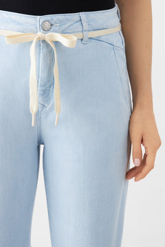 Dew Flared Soft Jeans French Pocket Light Blue