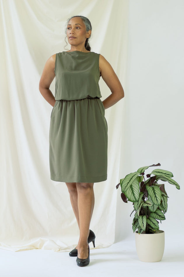 Bella Dress Olive Green