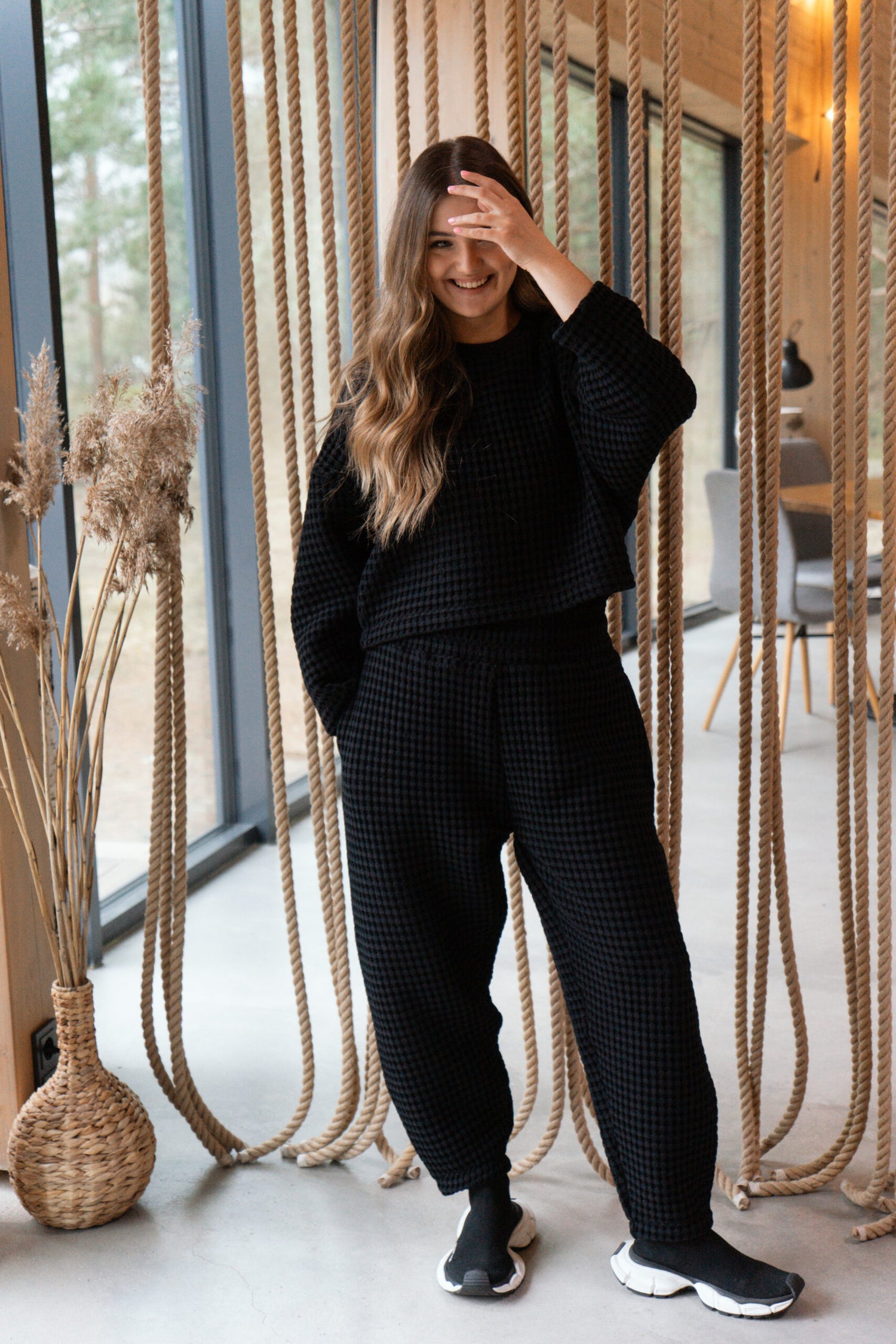 Aiko Loungewear Set Black