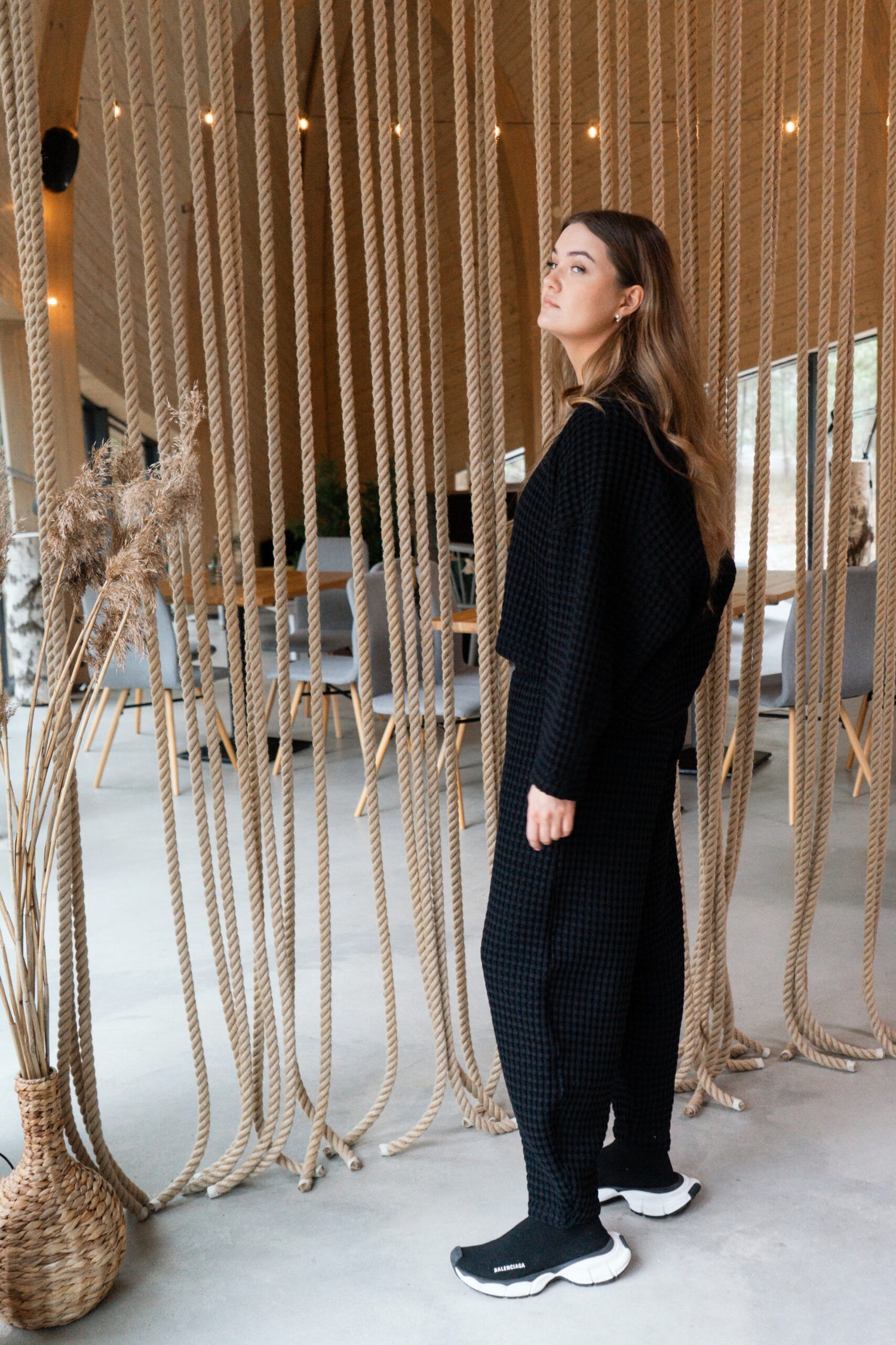 Aiko Loungewear Set Black