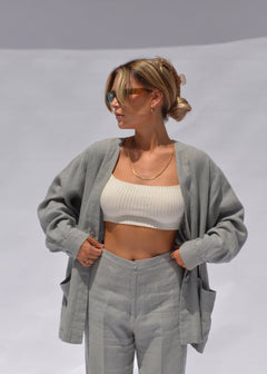 Kuta Linen Jacket Grey