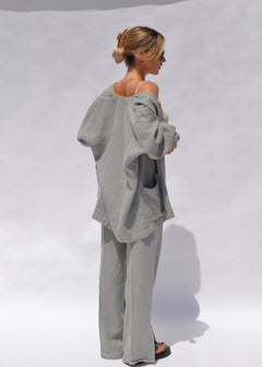 Kuta Linen Jacket Grey
