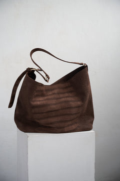 No. 303 Maxi Hobo Bag Croco Brown