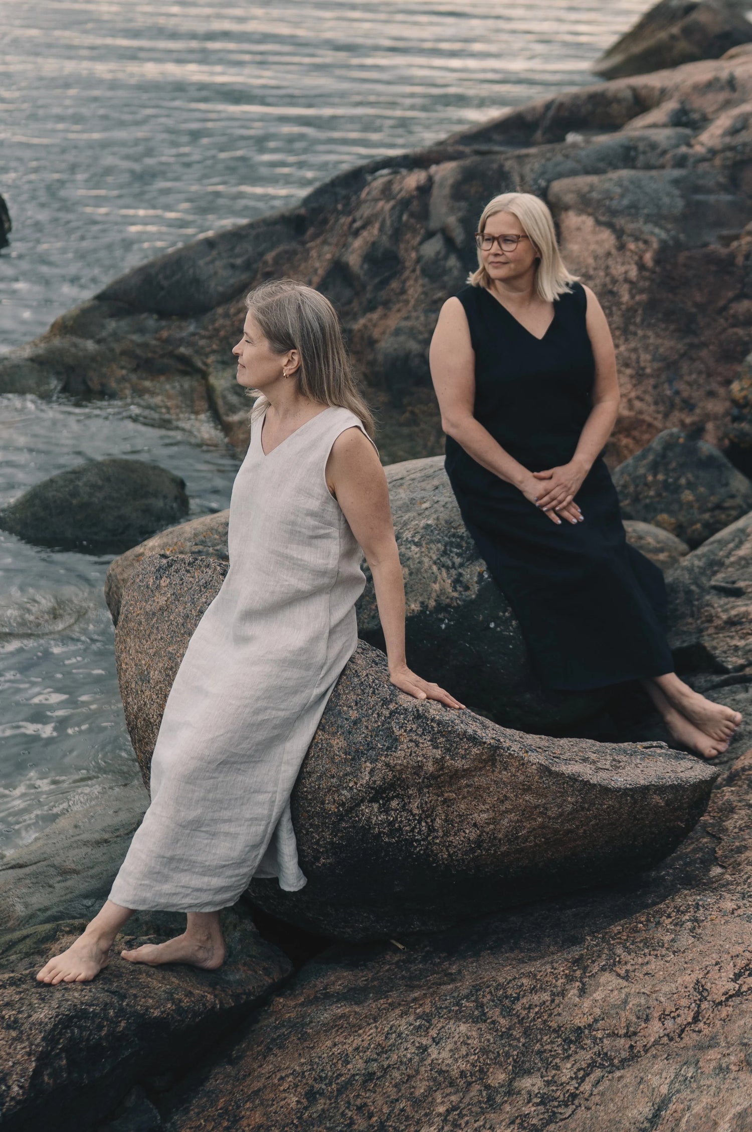 Sandholm Linen Midi Dress Natur