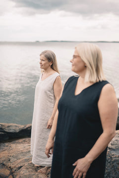 Sandholm Linen Midi Dress Natur