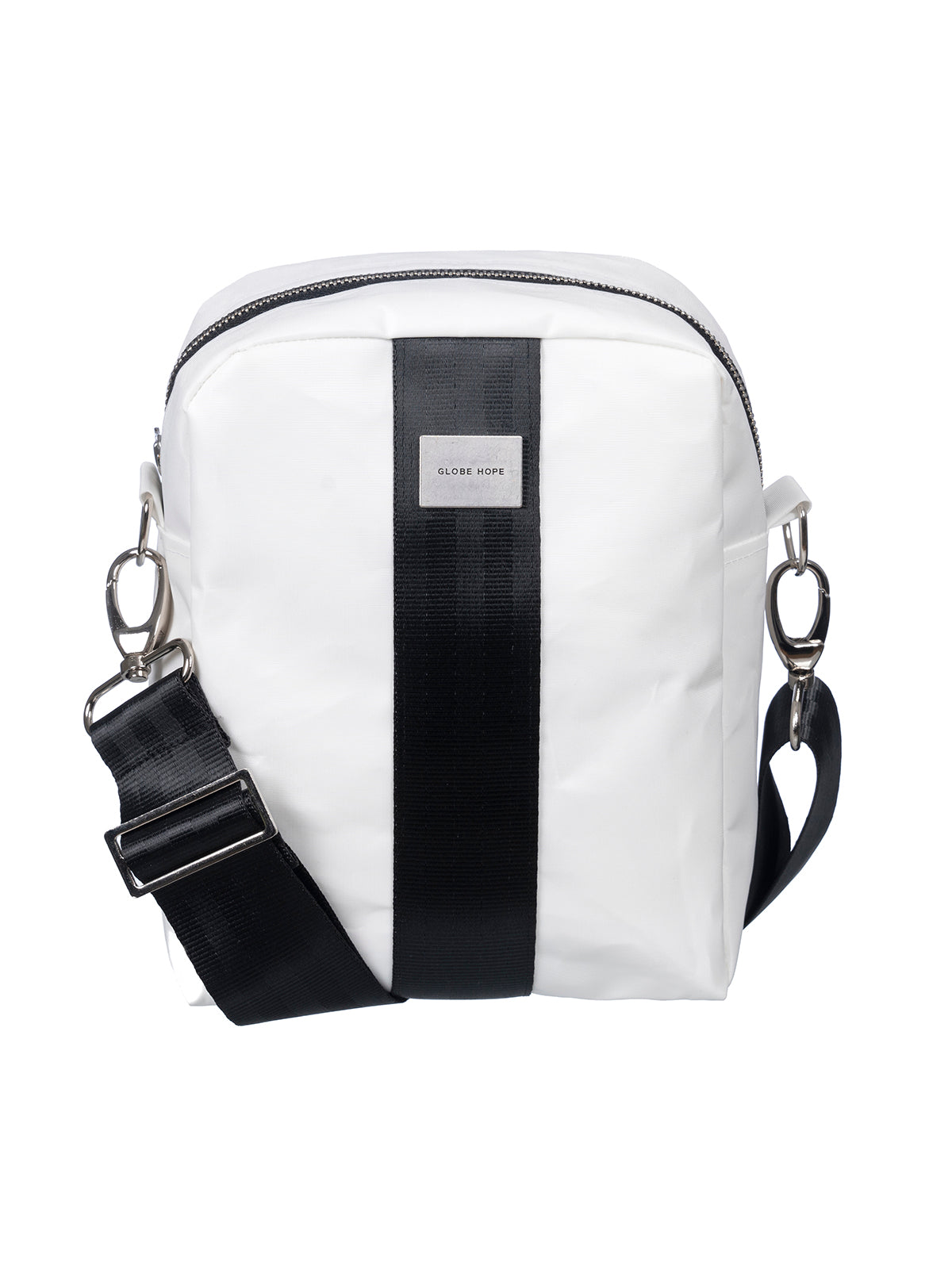 Soleil Sail Shoulder Bag Black & White
