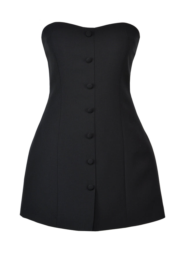 Jagger Strapless Mini Dress Black