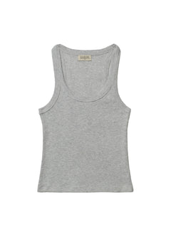 Jimmy Scoop-Neck Ribbed Tank Top Grey