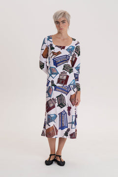 Cabernet Bias Cut Skirt Furniture White