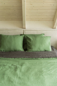 Linen Duvet Cover Matcha Green