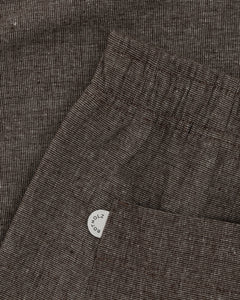 Pleated Wide Pants Canvas Brown