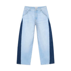Blink Wide Cropped Jeans Two Tone
