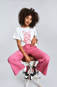 Tansy Cotton Trousers Pink