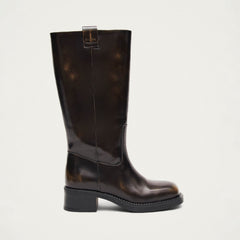 Sajan Brown Leather Boots