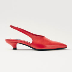 Eros Leather Pumps Red