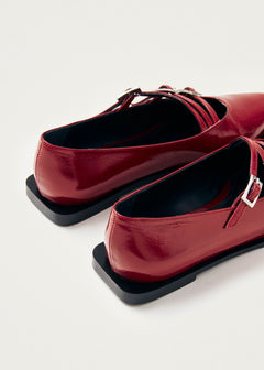 Jive Onix Red Leather Ballet Flats