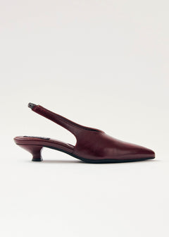 Eros Leather Pumps Burgundy