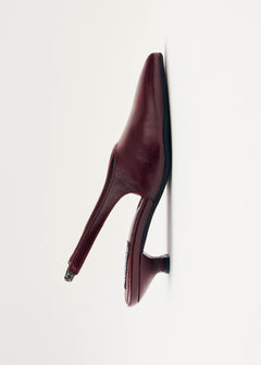 Eros Leather Pumps Burgundy