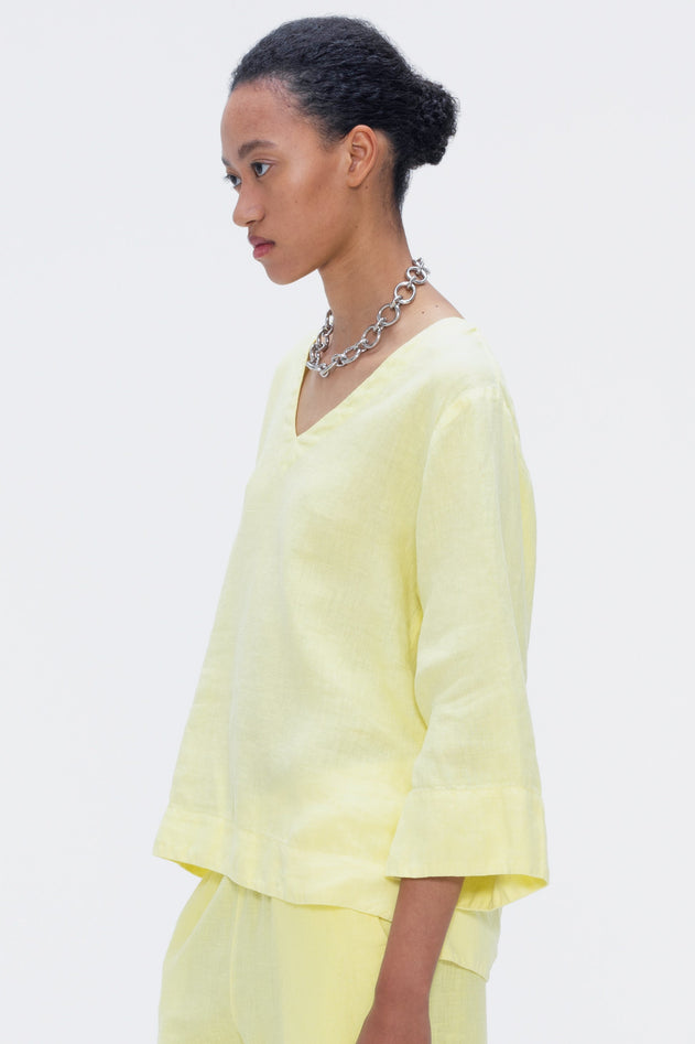 Blossom L Blouse Lime Green