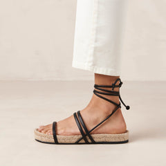 Rayna Leather Sandals Black