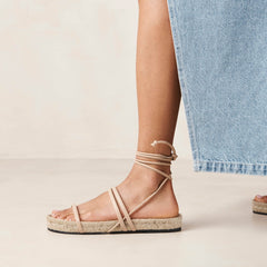 Rayna Leather Sandals Beige