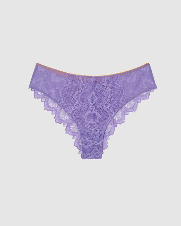 Lace Cheeky Electric Lilac/Apricot