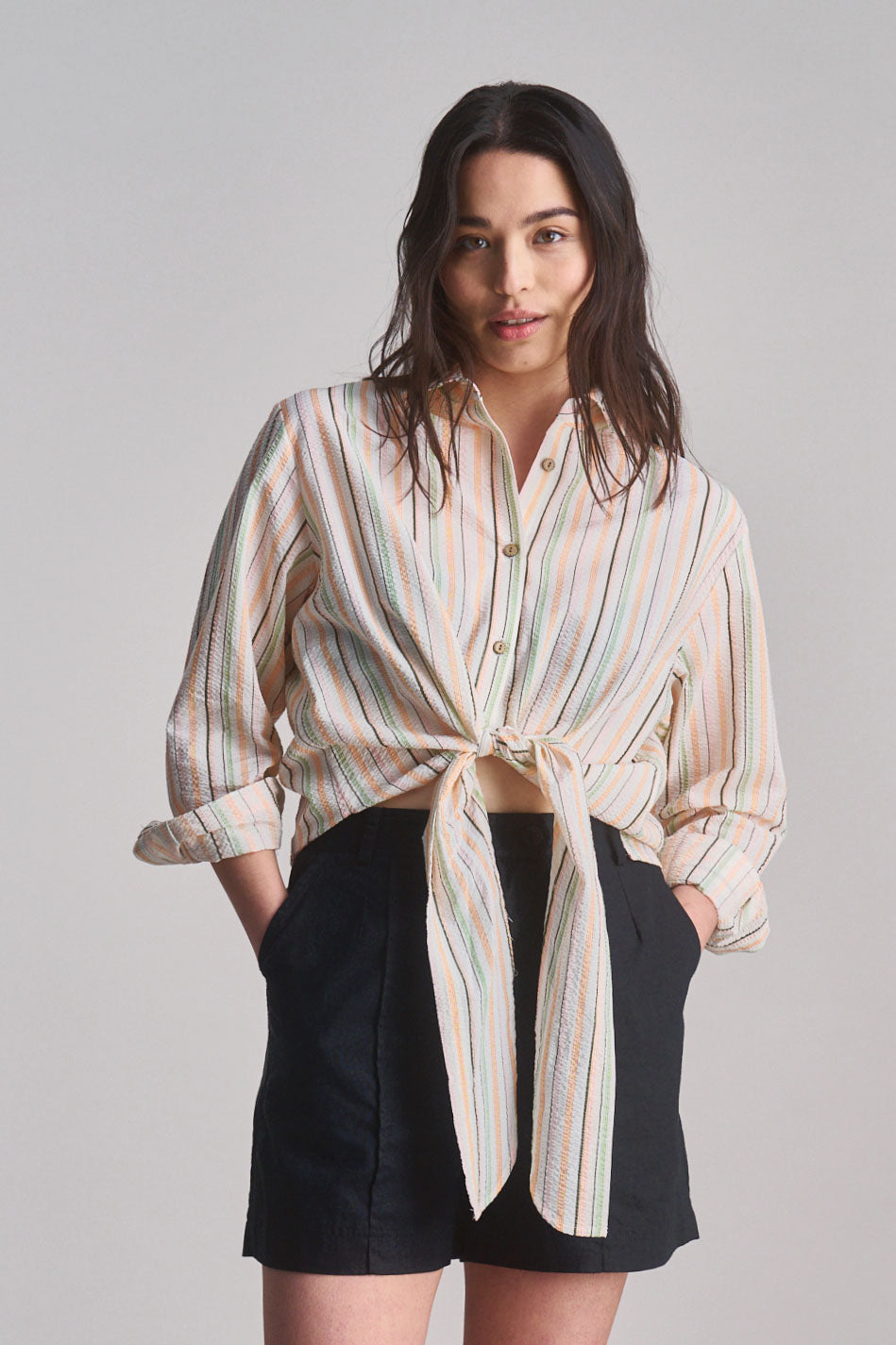 Jungle Organic Cotton Shirt Candy Stripe