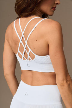 Earth Sports Bra White