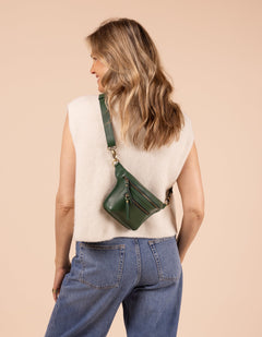 Beck's Bum Bag - Pine Green Classic Leather