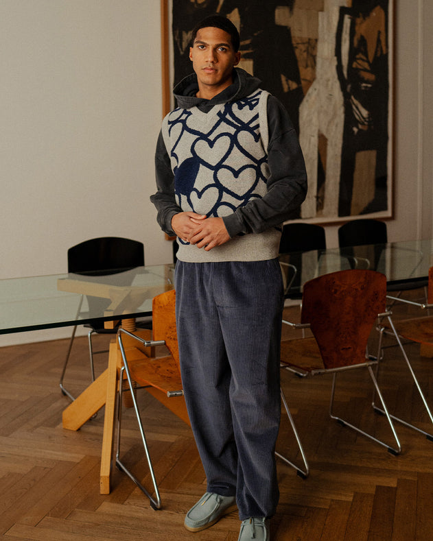 Affection Knitted Vest Warm Anthracite