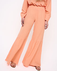 Flared Trousers Peach