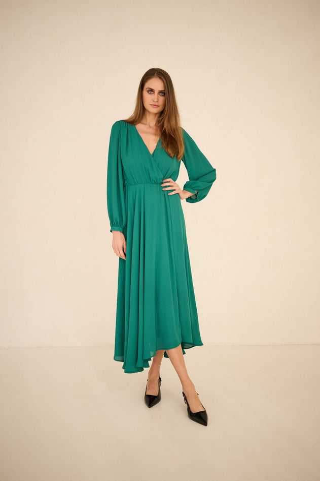 Magnolia Dress Emerald Green