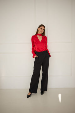Wide Leg Trousers Black