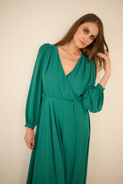 Magnolia Dress Emerald Green