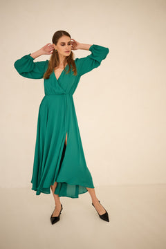 Magnolia Dress Emerald Green