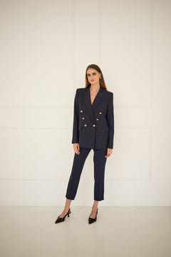 Cigarette Pants Navy Blue