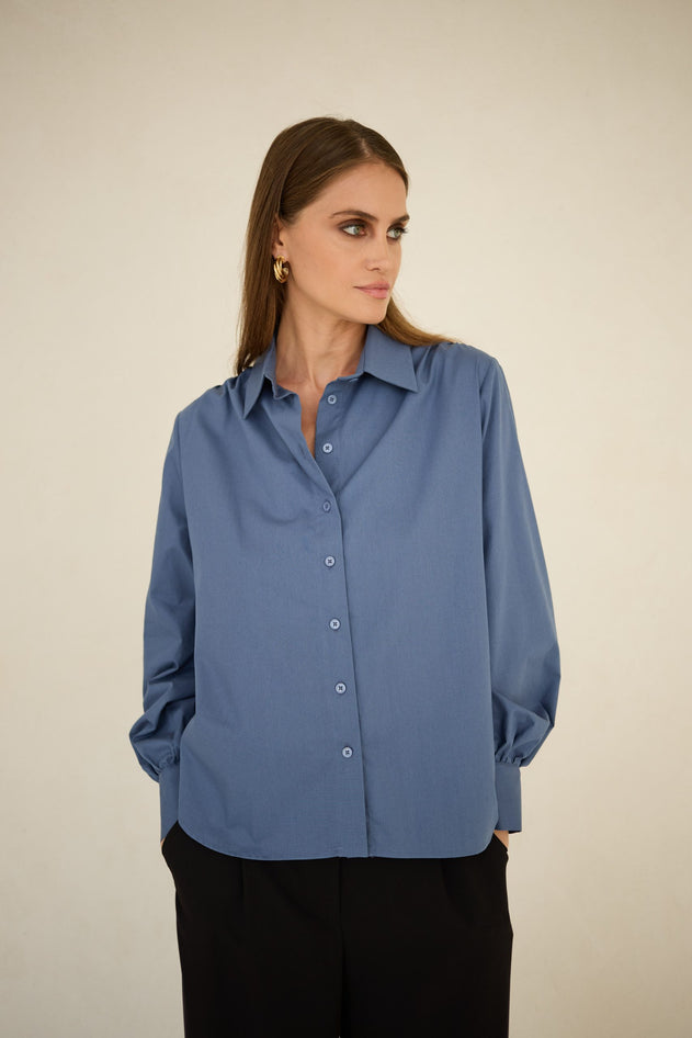 Noel Cotton Shirt Blue