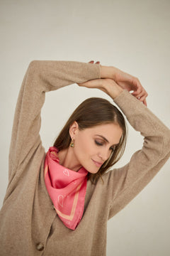 Cardigan Kashmir Neuletakki Beige