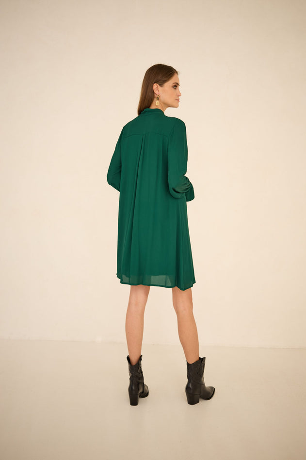 Dress With a Sash Green